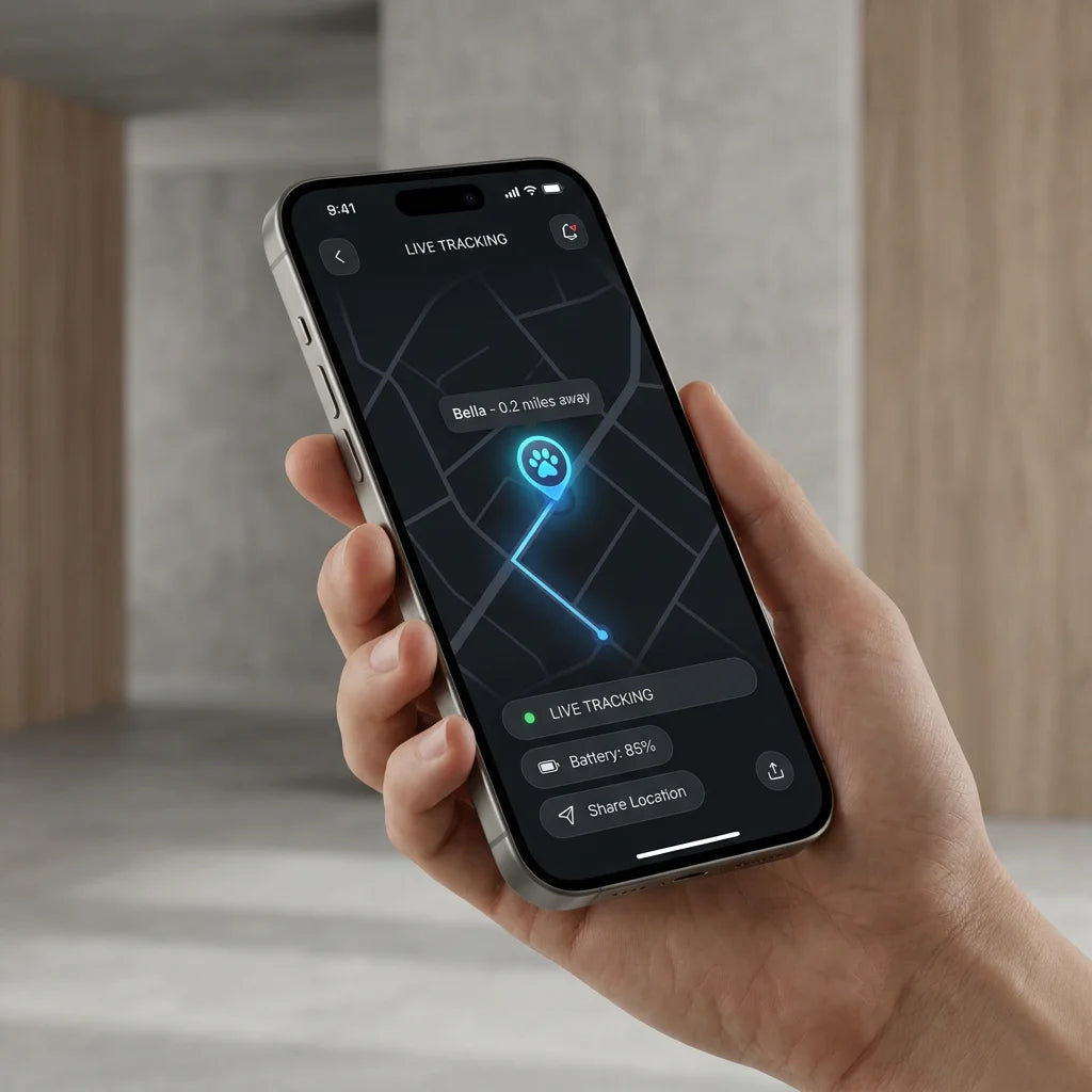 Smart GPS Pet Tracker - Real-Time No-Monthly-Fee Global Location Tracking
