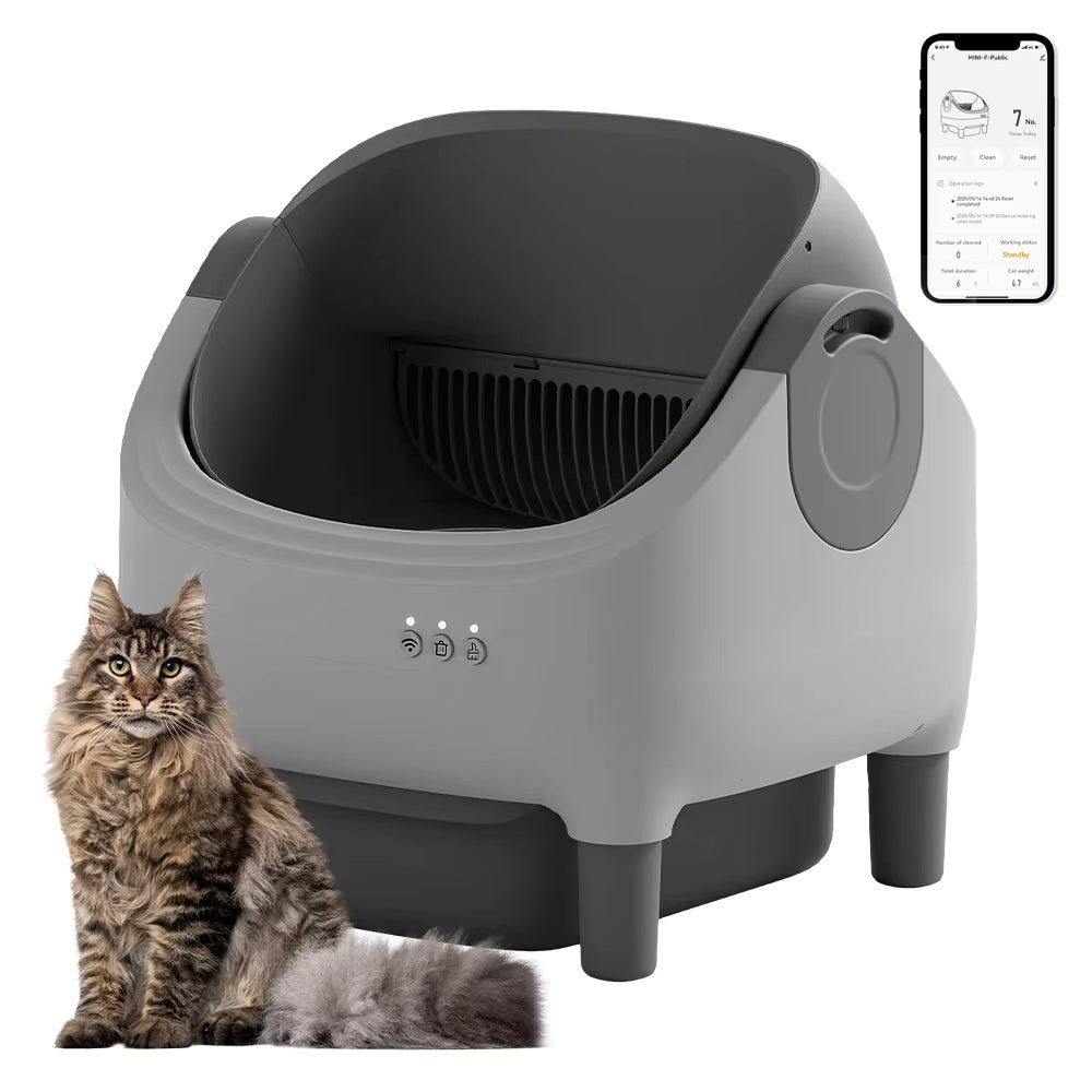 Self-Cleaning Automatic Cat Litter Box - WiFi App Control & Odor Removal